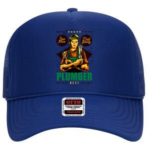 Plumber High Crown Mesh Back Trucker Hat