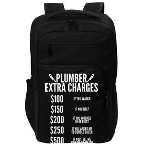 Plumber Extra Charges Impact Tech Backpack