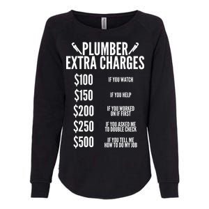 Plumber Extra Charges Womens California Wash Sweatshirt