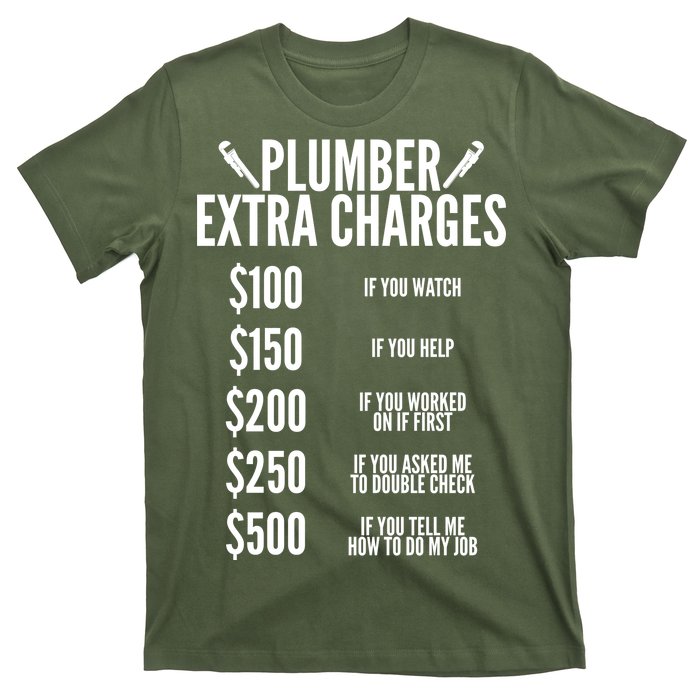 Plumber Extra Charges T-Shirt