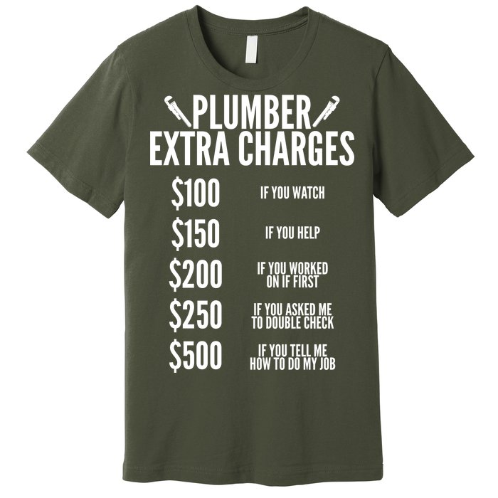 Plumber Extra Charges Premium T-Shirt