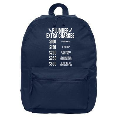 Plumber Extra Charges 16 in Basic Backpack