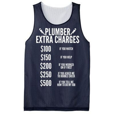 Plumber Extra Charges Mesh Reversible Basketball Jersey Tank