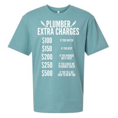 Plumber Extra Charges Sueded Cloud Jersey T-Shirt