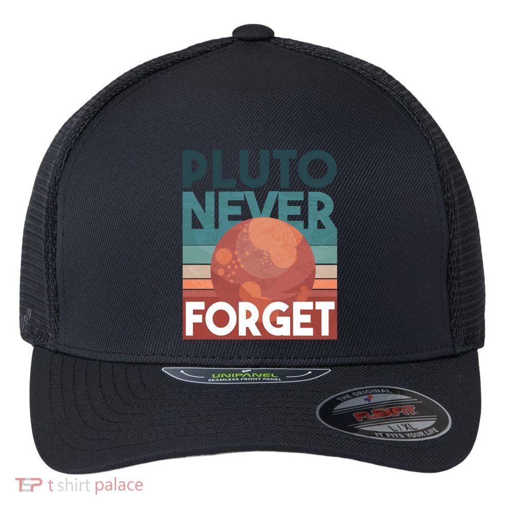Pluto Never Forget Flexfit Unipanel Trucker Cap