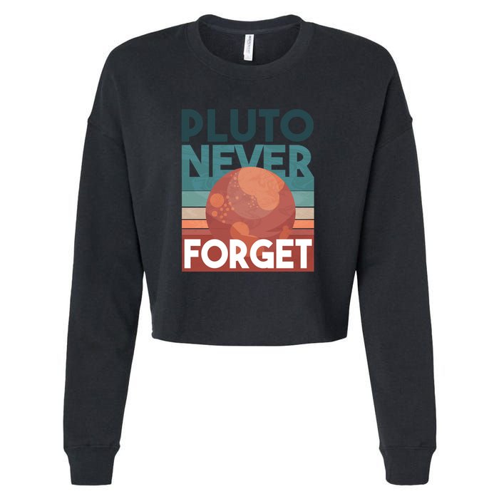 Pluto Never Forget Cropped Pullover Crew