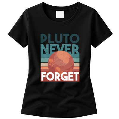 Pluto Never Forget Womens T-Shirt