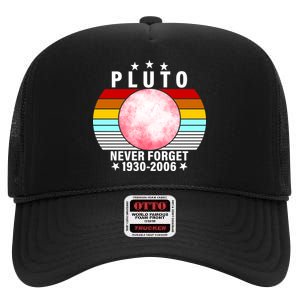 Pluto Never Forget 1930-2006 High Crown Mesh Back Trucker Hat