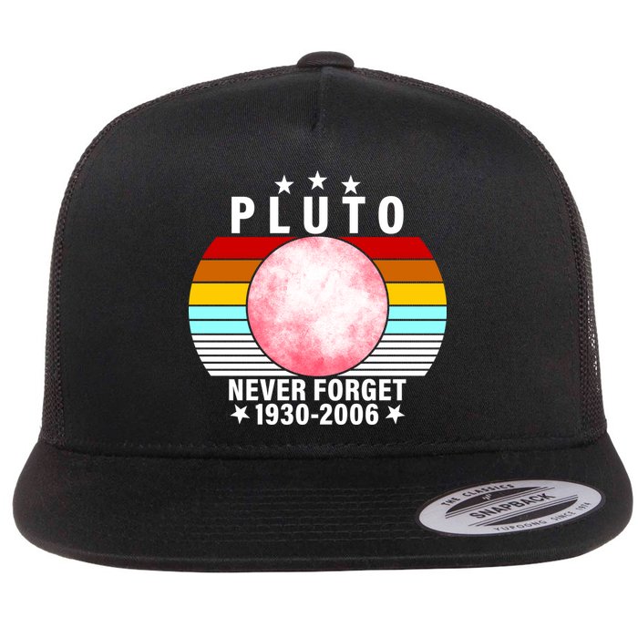 Pluto Never Forget 1930-2006 Flat Bill Trucker Hat