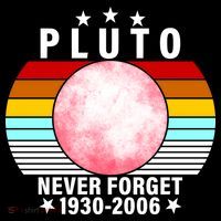 Pluto Never Forget 1930-2006 Pom Pom 12in Knit Beanie