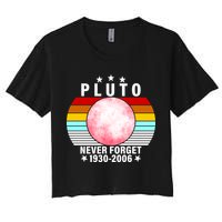 Pluto Never Forget 1930-2006 Women's Crop Top Tee