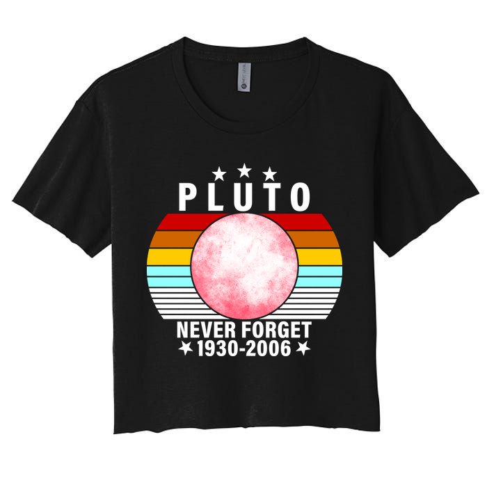 Pluto Never Forget 1930-2006 Women's Crop Top Tee