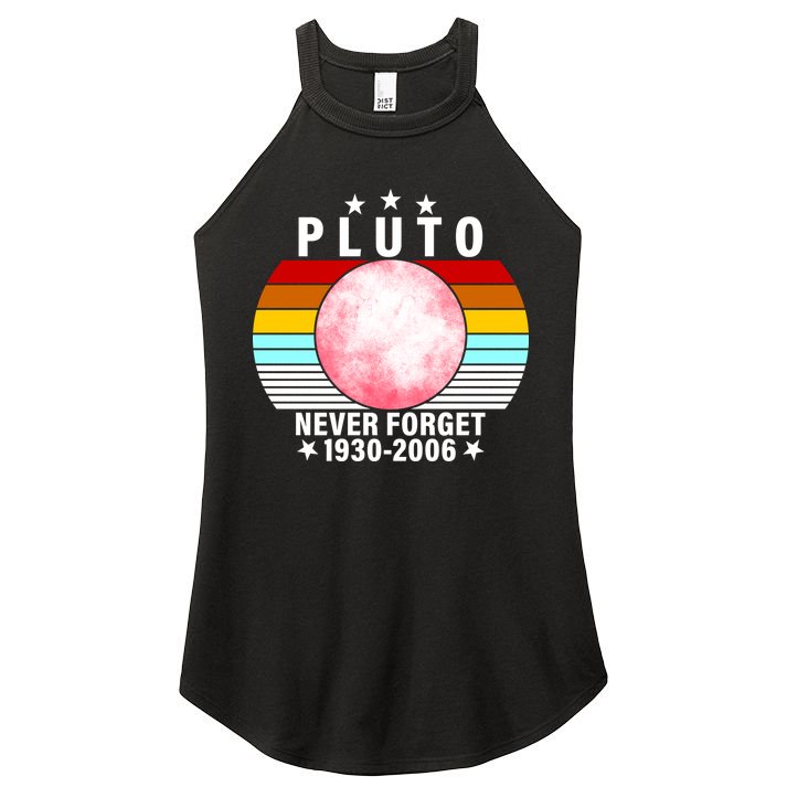Pluto Never Forget 1930-2006 Women's Perfect Tri Rocker Tank