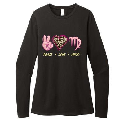 Peace Love Virgo Zodiac Sign Horoscope Gift Womens CVC Long Sleeve Shirt