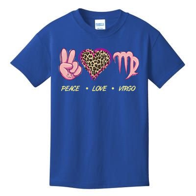 Peace Love Virgo Zodiac Sign Horoscope Gift Kids T-Shirt