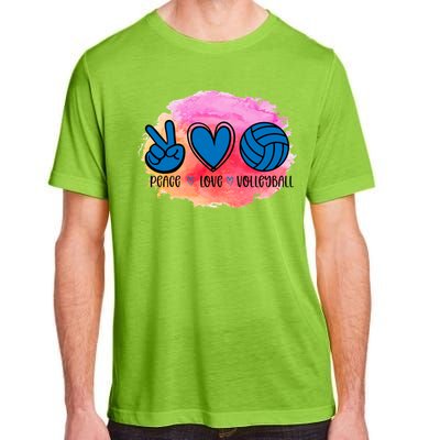 Peace Love Volleyball Cute Design Teen Girls Tween Cute Gift Adult ChromaSoft Performance T-Shirt