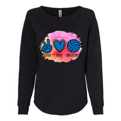 Peace Love Volleyball Cute Design Teen Girls Tween Cute Gift Womens California Wash Sweatshirt