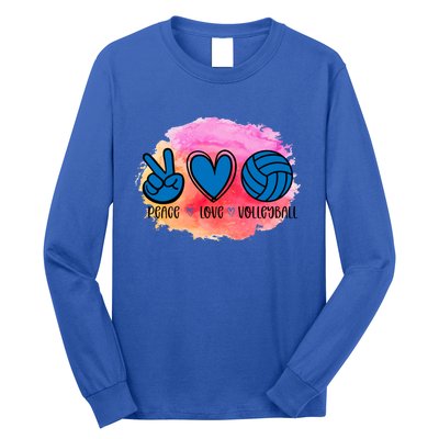 Peace Love Volleyball Cute Design Teen Girls Tween Cute Gift Long Sleeve Shirt