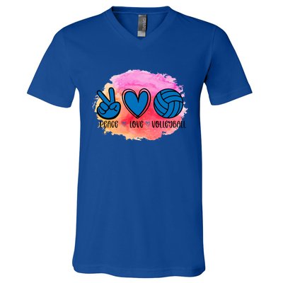 Peace Love Volleyball Cute Design Teen Girls Tween Cute Gift V-Neck T-Shirt