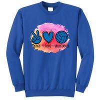 Peace Love Volleyball Cute Design Teen Girls Tween Cute Gift Tall Sweatshirt