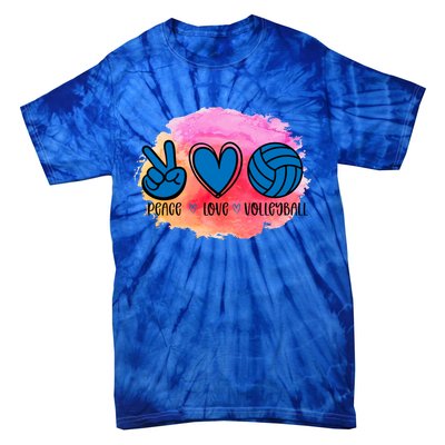 Peace Love Volleyball Cute Design Teen Girls Tween Cute Gift Tie-Dye T-Shirt