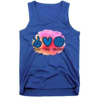 Peace Love Volleyball Cute Design Teen Girls Tween Cute Gift Tank Top