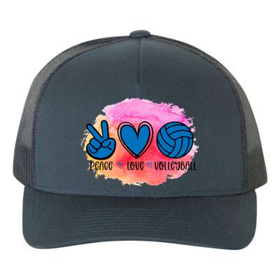 Peace Love Volleyball Cute Design Teen Girls Tween Cute Gift Yupoong Adult 5-Panel Trucker Hat