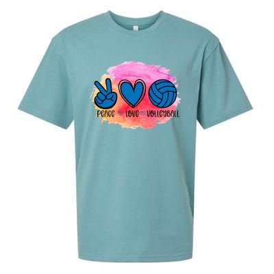 Peace Love Volleyball Cute Design Teen Girls Tween Cute Gift Sueded Cloud Jersey T-Shirt