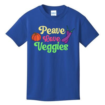 Peave Love Veggies Veganism Vegan Plants Cute Gift Kids T-Shirt