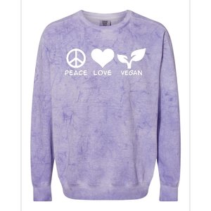 Peace Love Vegan Colorblast Crewneck Sweatshirt