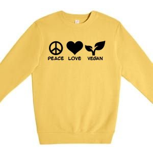 Peace Love Vegan Premium Crewneck Sweatshirt