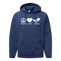 Peace Love Vegan Performance Fleece Hoodie