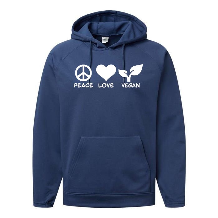 Peace Love Vegan Performance Fleece Hoodie