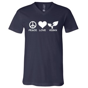 Peace Love Vegan V-Neck T-Shirt