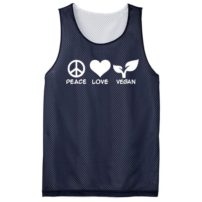 Peace Love Vegan Mesh Reversible Basketball Jersey Tank