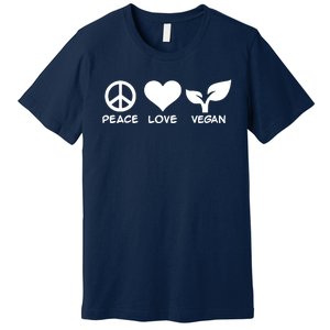 Peace Love Vegan Premium T-Shirt