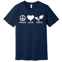 Peace Love Vegan Premium T-Shirt