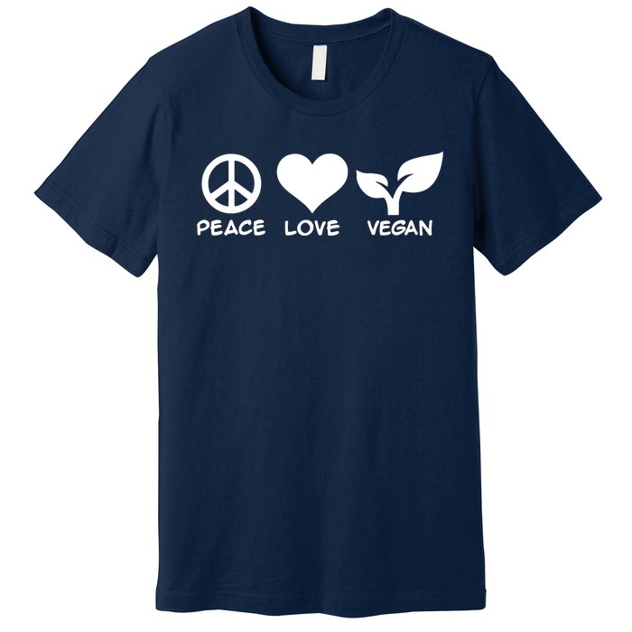 Peace Love Vegan Premium T-Shirt