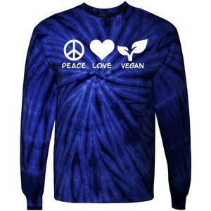 Peace Love Vegan Tie-Dye Long Sleeve Shirt