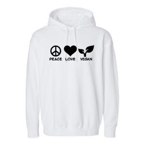 Peace Love Vegan Garment-Dyed Fleece Hoodie