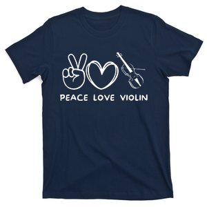 Peace Love Violin Retro Violin Lover Violin Player T-Shirt