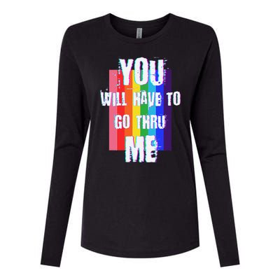 Pro Lgbtq+ Vintage Style Support Design Womens Cotton Relaxed Long Sleeve T-Shirt