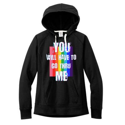 Pro Lgbtq+ Vintage Style Support Design Women's Fleece Hoodie