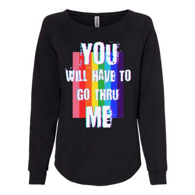 Pro Lgbtq+ Vintage Style Support Design Womens California Wash Sweatshirt