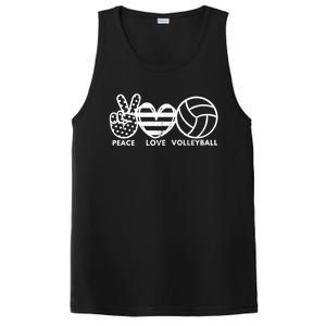 Peace Love Volleyball Sports Enthusiasts Volleyball Player Great Gift PosiCharge Competitor Tank