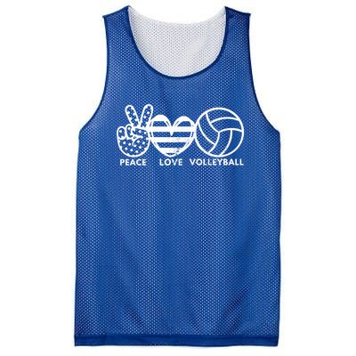 Peace Love Volleyball Sports Enthusiasts Volleyball Player Great Gift Mesh Reversible Basketball Jersey Tank