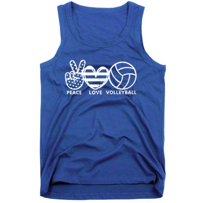 Peace Love Volleyball Sports Enthusiasts Volleyball Player Great Gift Tank Top