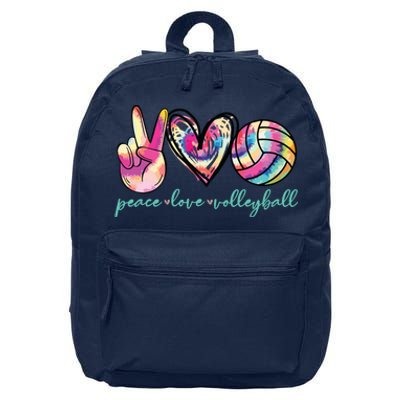 Peace Love Volleyball Player Tie Dye Style Teen 16 in Basic Backpack