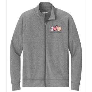 Peace Love Volleyball Stretch Full-Zip Cadet Jacket