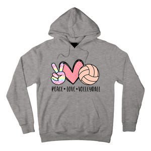 Peace Love Volleyball Tall Hoodie